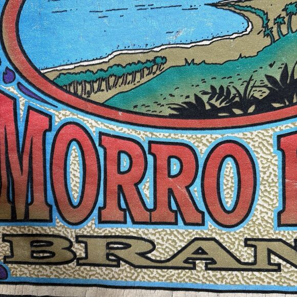 Vintage California Morro Bay Beach Coconut Graphic Tee Size XL Single Stitch - Picture 5 of 9